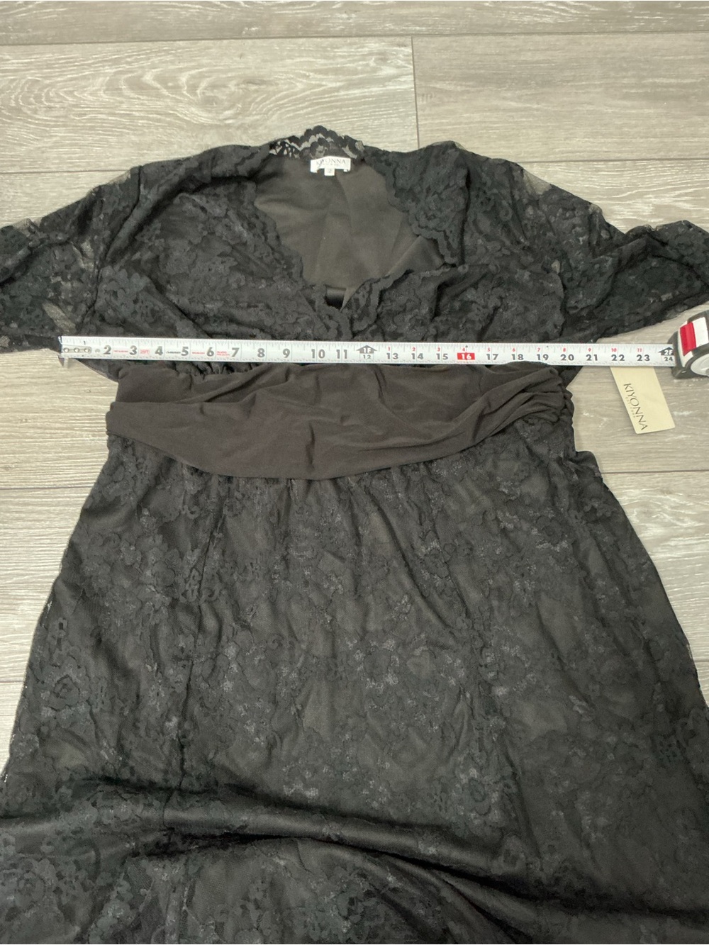 NWT KIYONNA Screen Siren Lace Gown in Black 2x - Picture 9 of 15